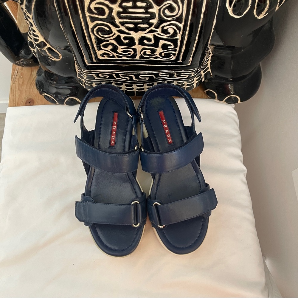 Prada Women's Blue Sandals 36 Authentic